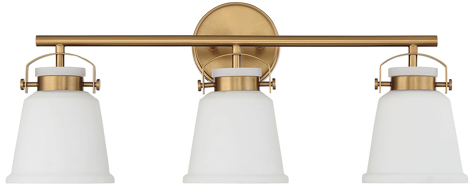 Image 2 Kaden 3-Light Bathroom Vanity Light in Warm Brass more views