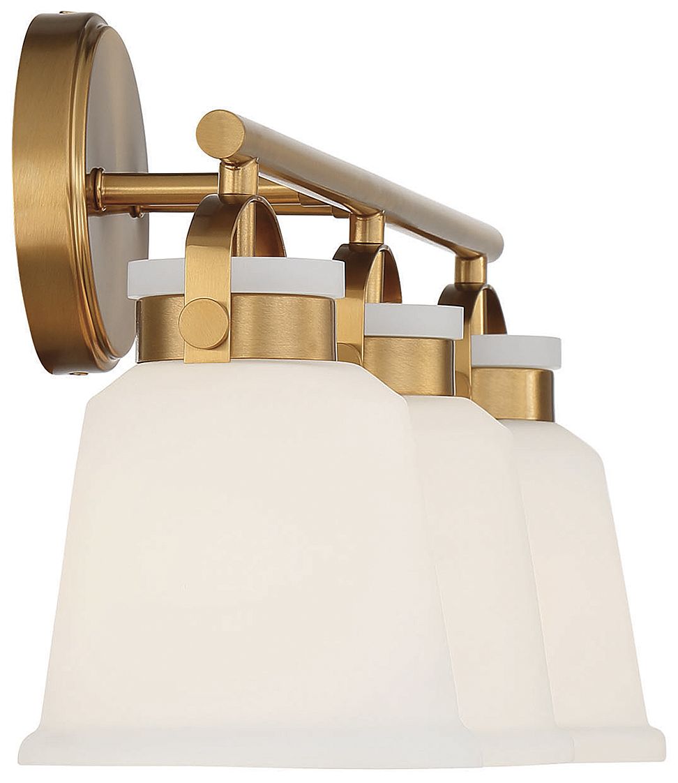 Image 5 Kaden 3-Light Bathroom Vanity Light in Warm Brass more views