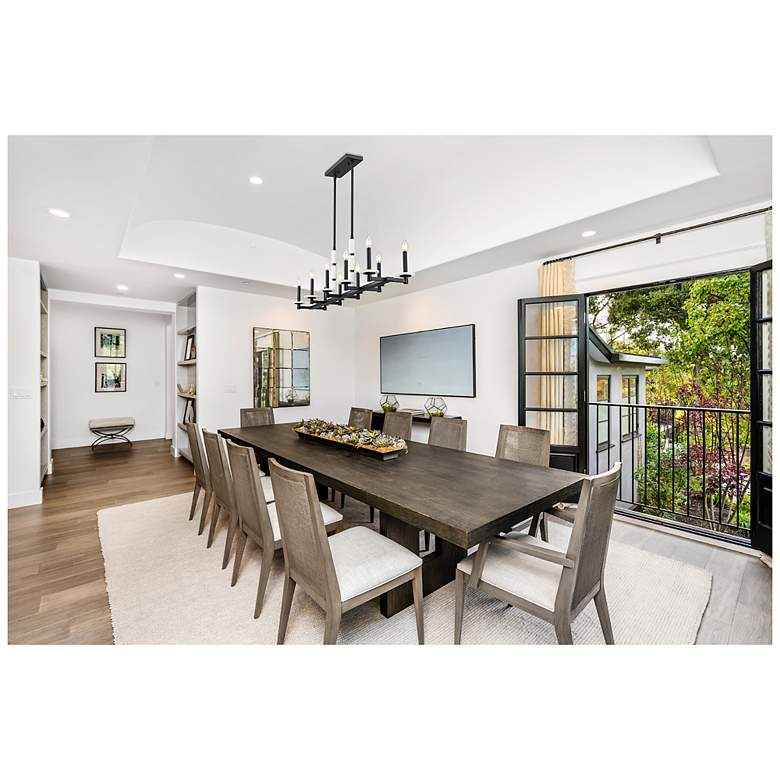 Image 2 Kaden by Z-Lite Matte Black 10 Light Linear Chandelier more views