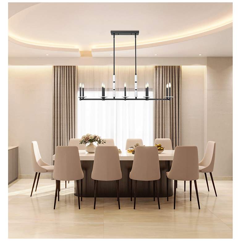 Image 3 Kaden by Z-Lite Matte Black 10 Light Linear Chandelier more views