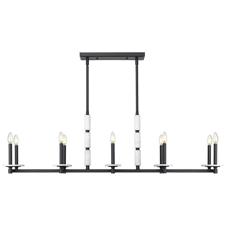 Image 4 Kaden by Z-Lite Matte Black 10 Light Linear Chandelier more views