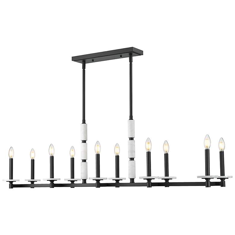 Image 5 Kaden by Z-Lite Matte Black 10 Light Linear Chandelier more views