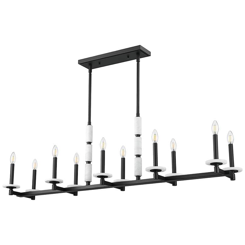 Image 7 Kaden by Z-Lite Matte Black 10 Light Linear Chandelier more views