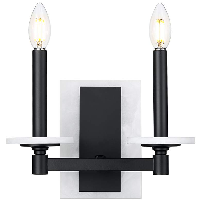 Image 1 Kaden by Z-Lite Matte Black 2 Light Wall Sconce