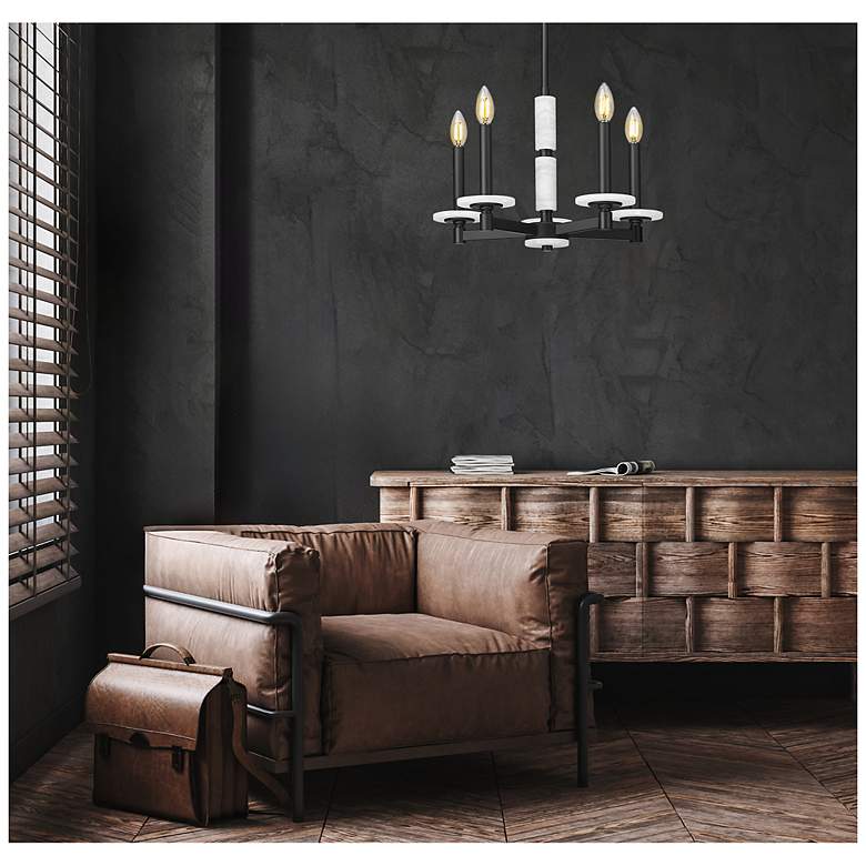 Image 2 Kaden by Z-Lite Matte Black 5 Light Chandelier more views