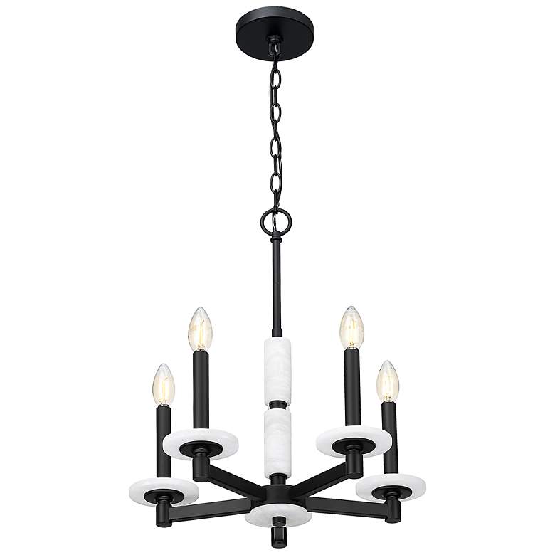 Image 4 Kaden by Z-Lite Matte Black 5 Light Chandelier more views