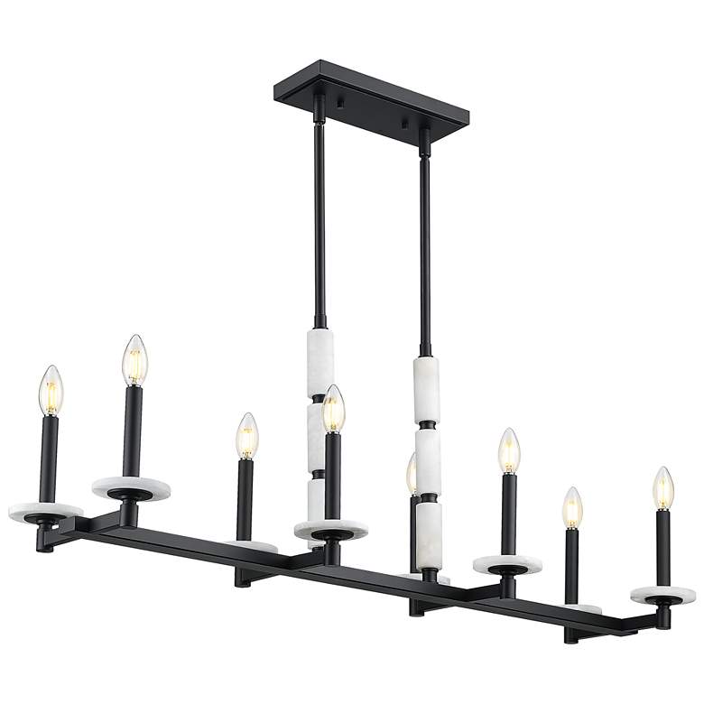 Image 1 Kaden by Z-Lite Matte Black 8 Light Linear Chandelier
