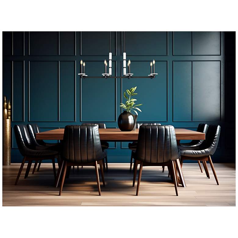 Image 2 Kaden by Z-Lite Matte Black 8 Light Linear Chandelier more views