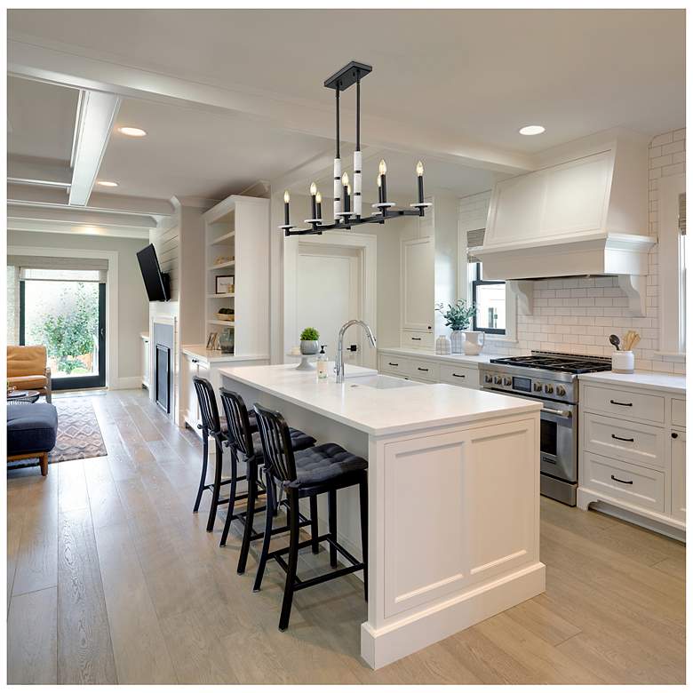 Image 3 Kaden by Z-Lite Matte Black 8 Light Linear Chandelier more views