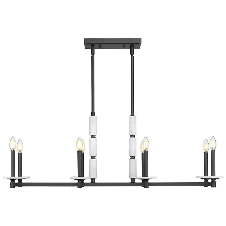 Image 4 Kaden by Z-Lite Matte Black 8 Light Linear Chandelier more views