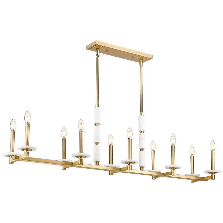 Image 1 Kaden by Z-Lite Modern Gold 10 Light Linear Chandelier