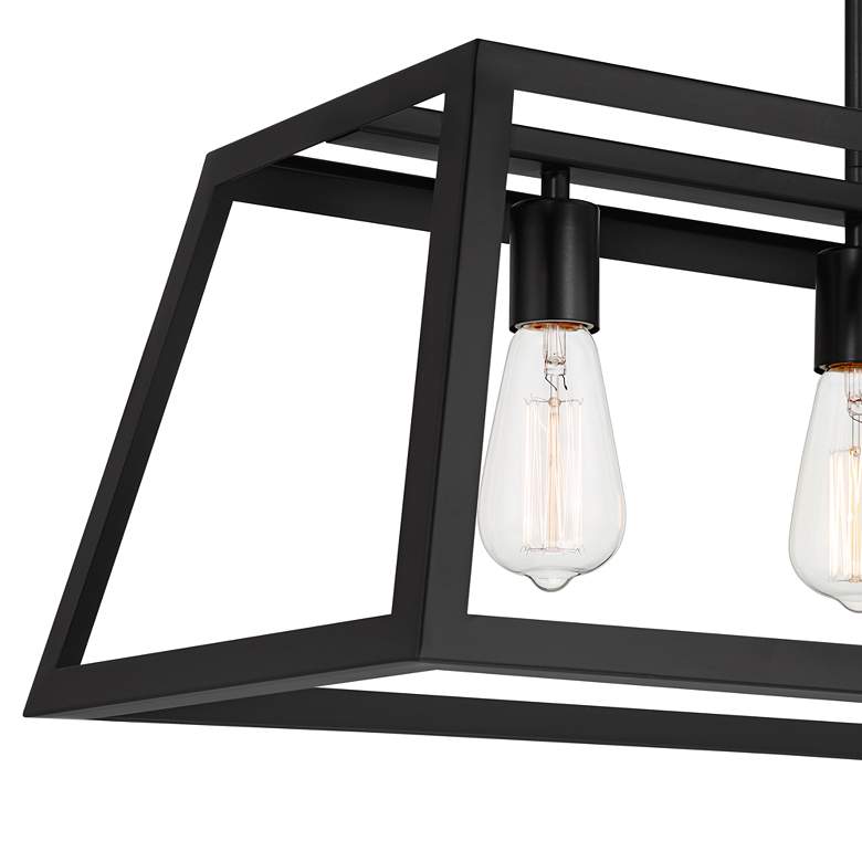 Image 3 Kadera 40" Wide Semi Gloss Black 5-Light Island Pendant more views