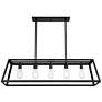 5_Kadera 40" Wide Semi Gloss Black 5-Light Island Pendant more views