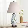 Kaede Flowers and Birds 30" Multi-Color Porcelain Vase Table Lamp