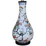 Kaede Garden Flowers 24" Multi-Color Wine Vase Porcelain Table Lamp