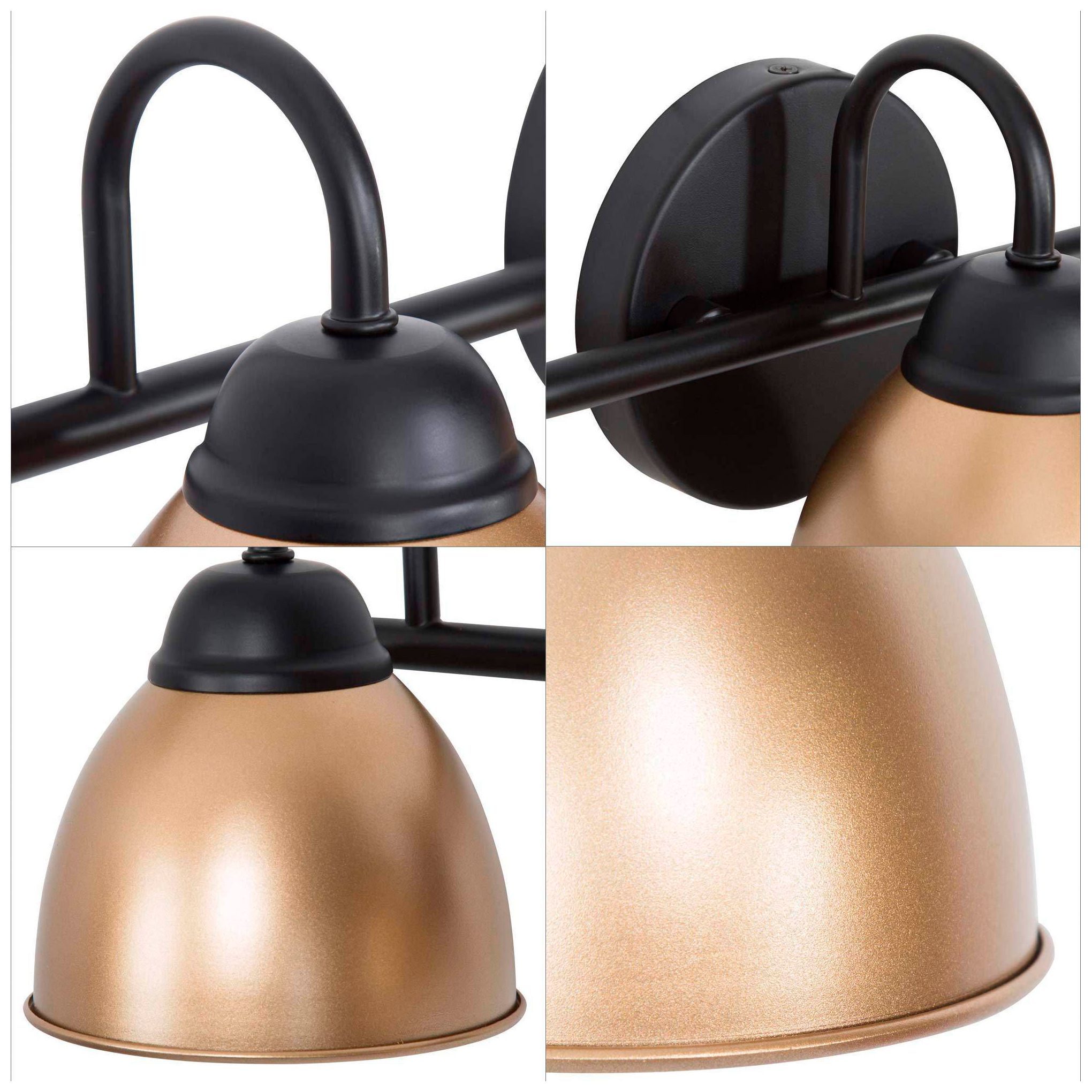 Image 3 Kael 21.3"W 3-Light Gold Metal Bathroom Vanity Light more views