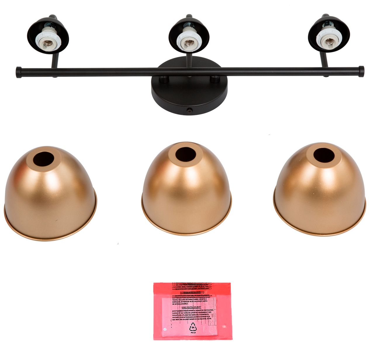 Image 4 Kael 21.3"W 3-Light Gold Metal Bathroom Vanity Light more views