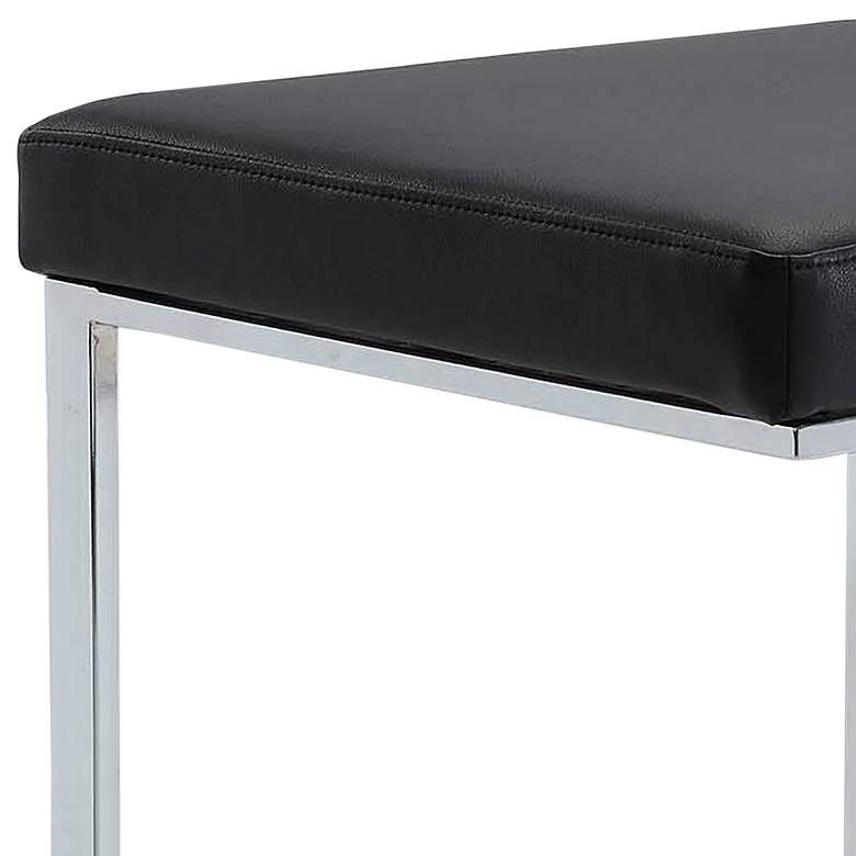 Image 3 Kafka 24" Black Leatherette Counter Stool more views