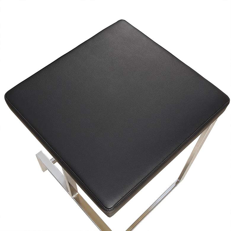 Image 4 Kafka 24" Black Leatherette Counter Stool more views