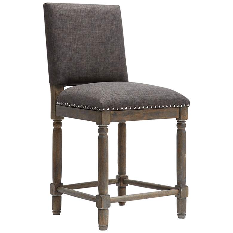 Image 2 Kagen 25 1/4 inch Gray Fabric Counter Stool