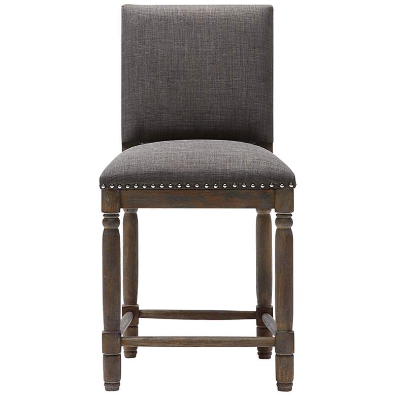 Image 3 Kagen 25 1/4 inch Gray Fabric Counter Stool more views