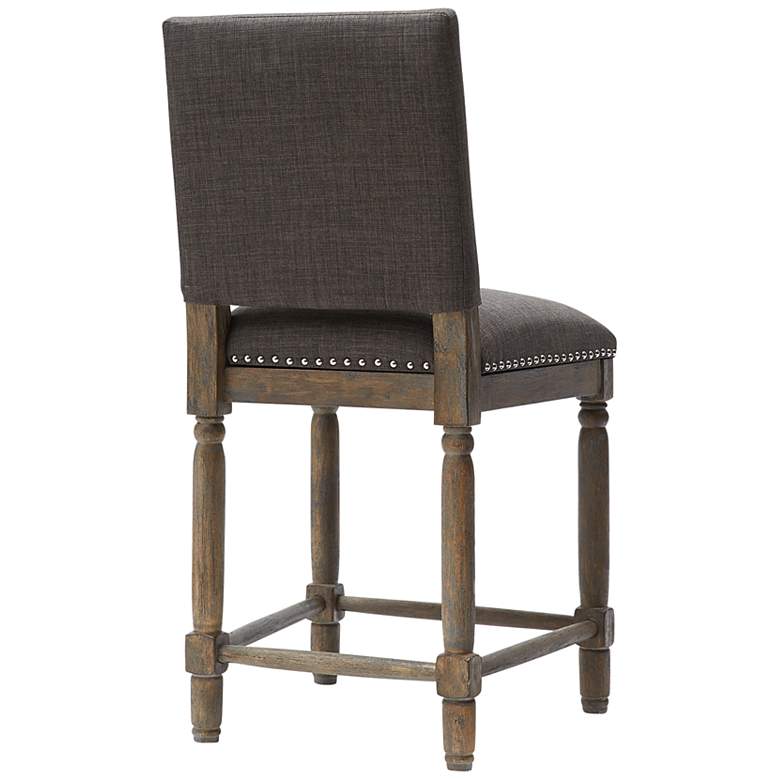 Image 5 Kagen 25 1/4 inch Gray Fabric Counter Stool more views