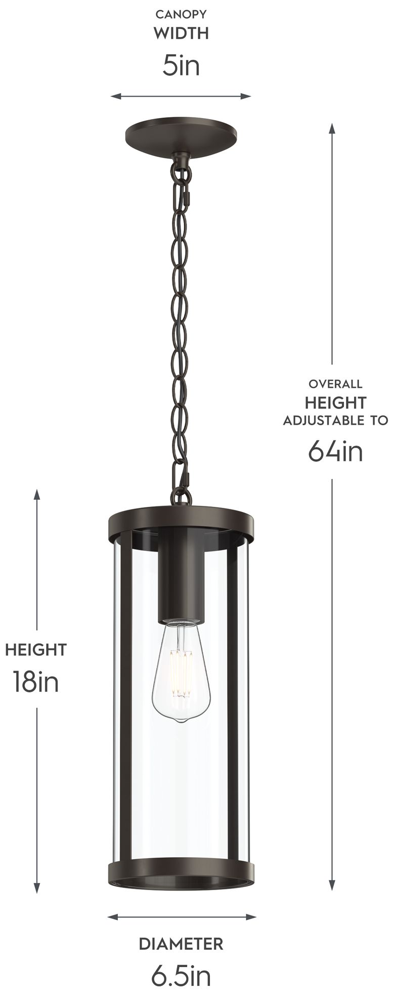 Image 6 Kagen Outdoor Pendant Light with Clear Glass Panels more views