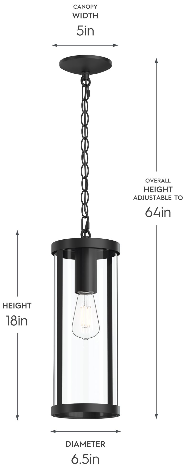 Image 6 Kagen Outdoor Pendant Light with Clear Glass Panels more views