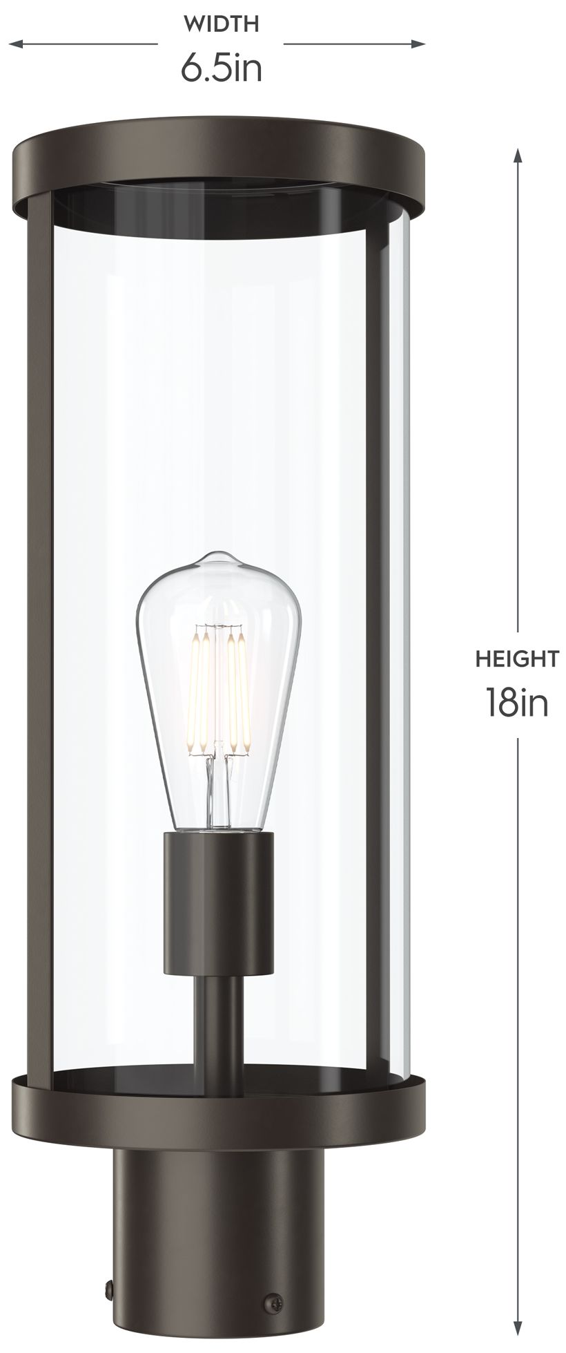Image 5 Kagen Outdoor Post Light with Clear Glass Panels more views
