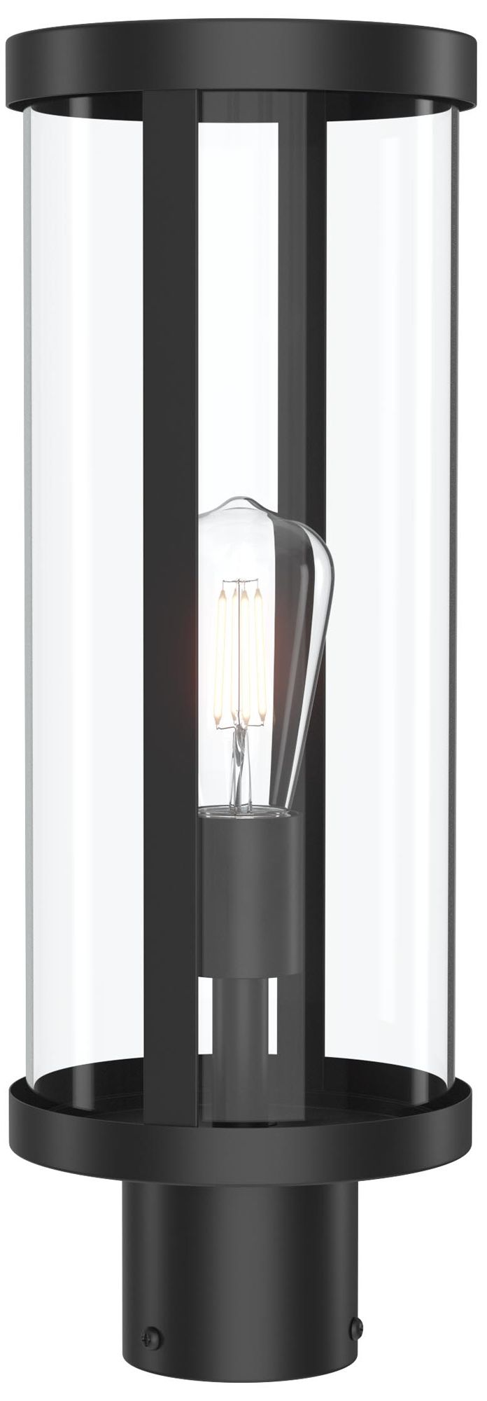 Image 7 Kagen Outdoor Post Light with Clear Glass Panels more views