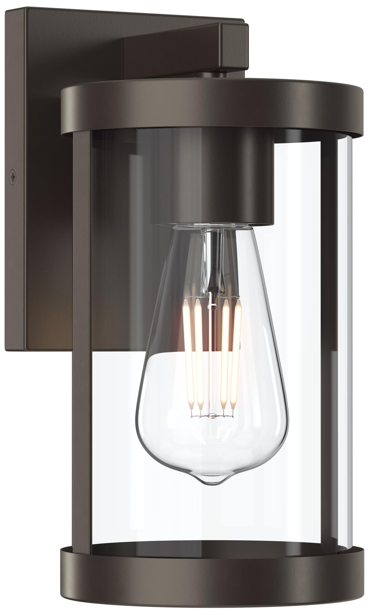Kagen Small Outdoor Wall Light with Clear Glass Panels
