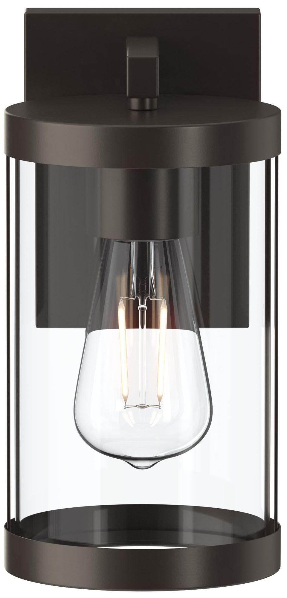 Kagen Small Outdoor Wall Light with Clear Glass Panels
