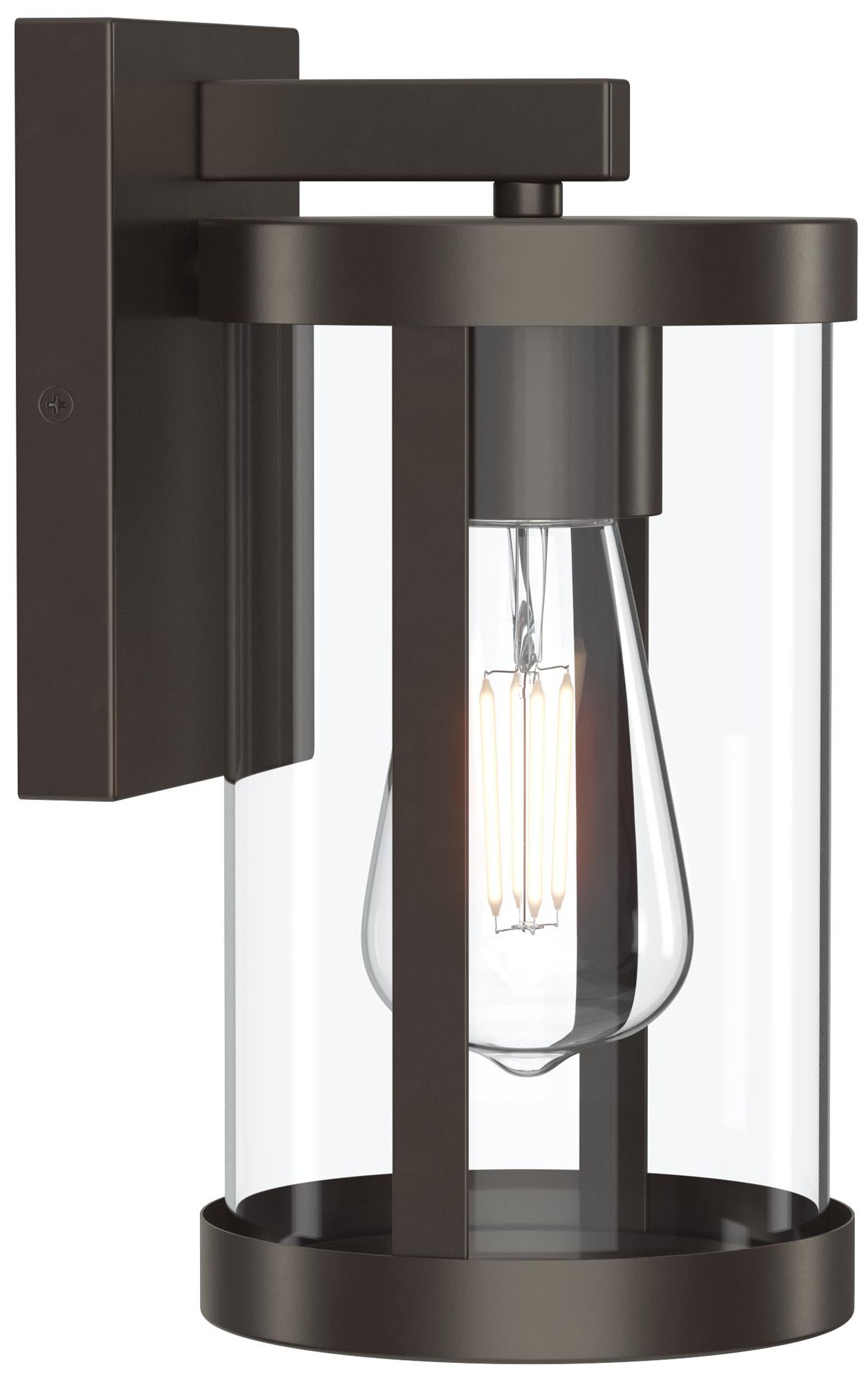 Kagen Small Outdoor Wall Light with Clear Glass Panels