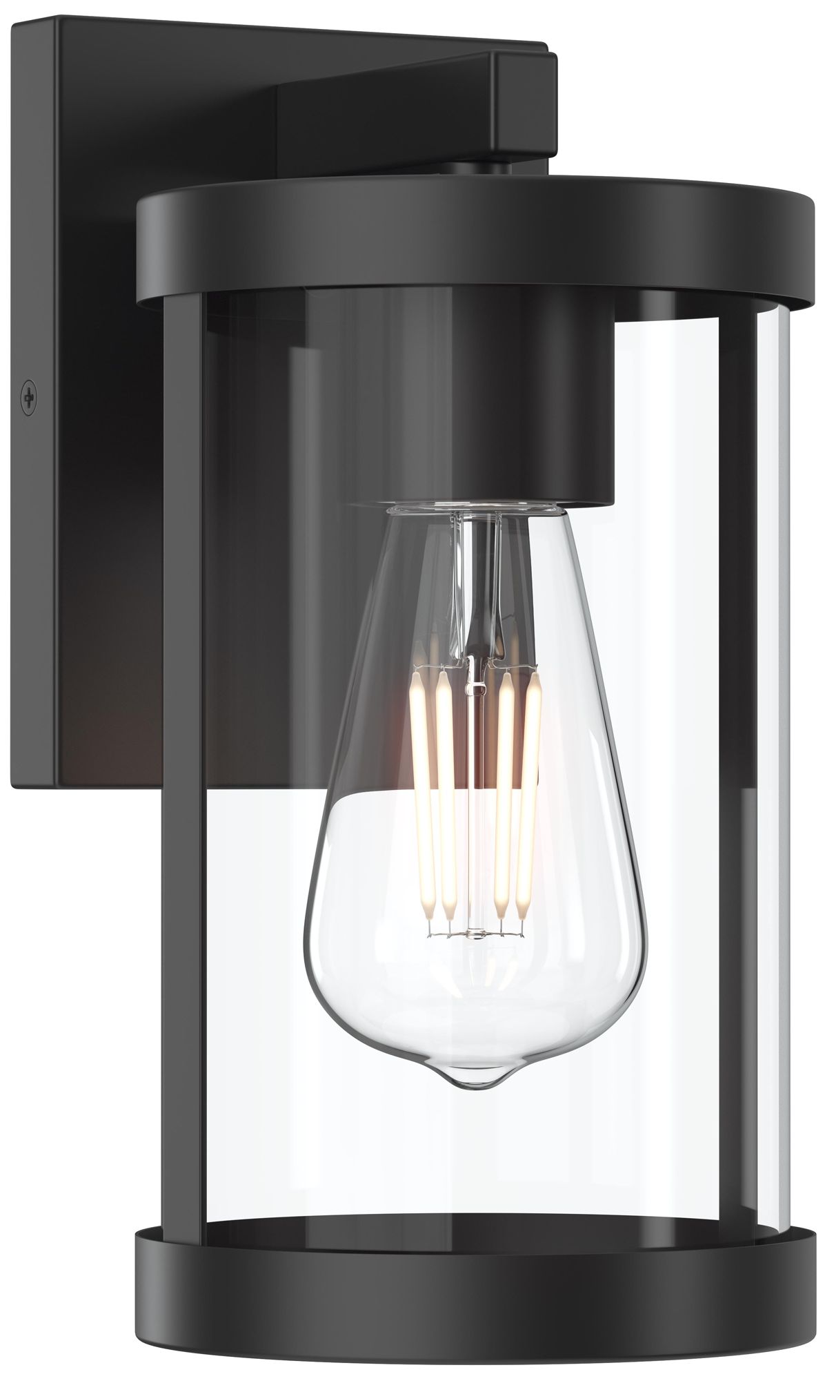 Kagen Small Outdoor Wall Light with Clear Glass Panels