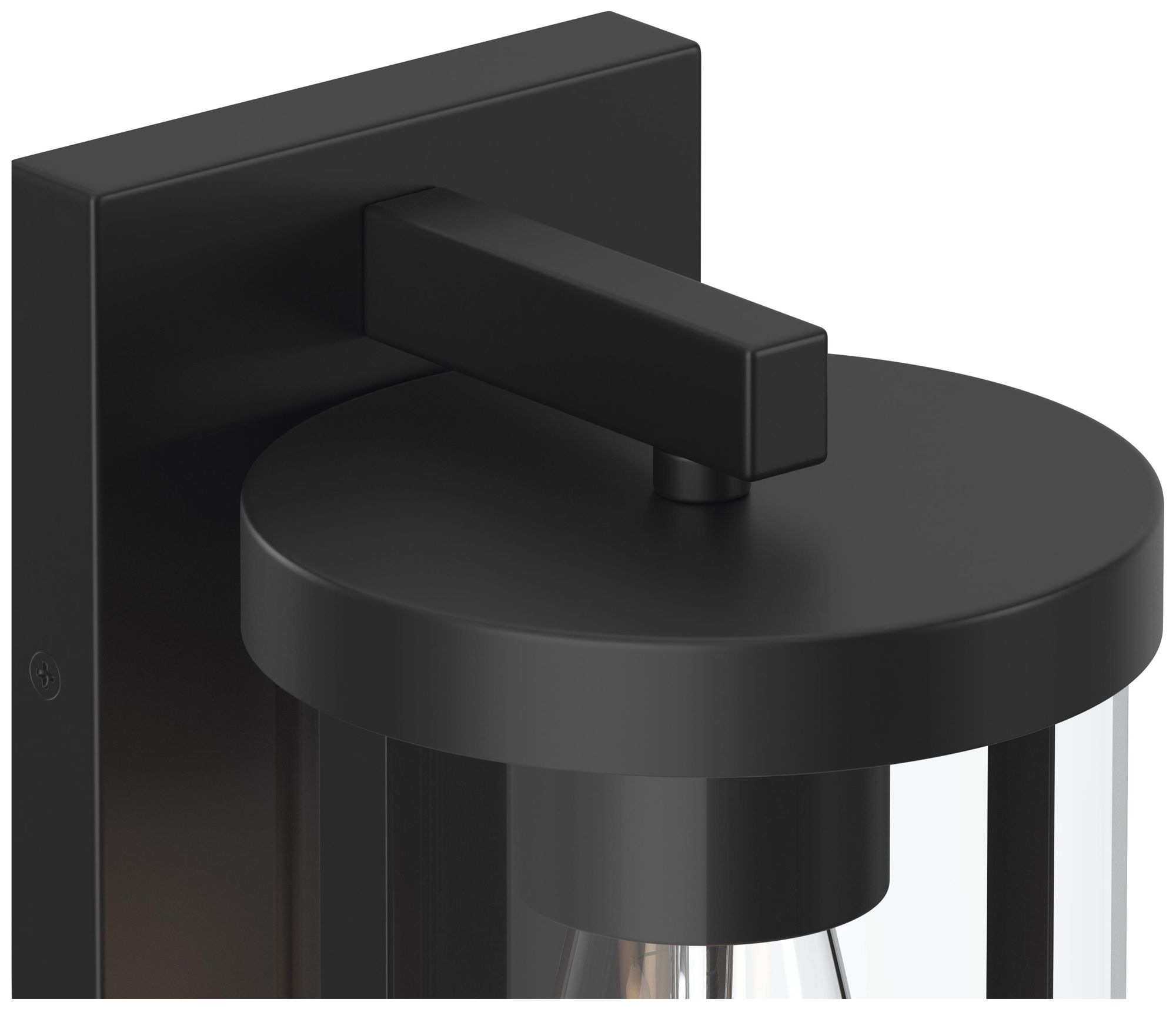 Image 7 Kagen Small Outdoor Wall Light with Clear Glass Panels more views