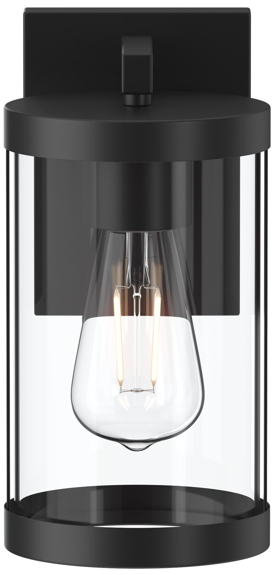 Kagen Small Outdoor Wall Light with Clear Glass Panels