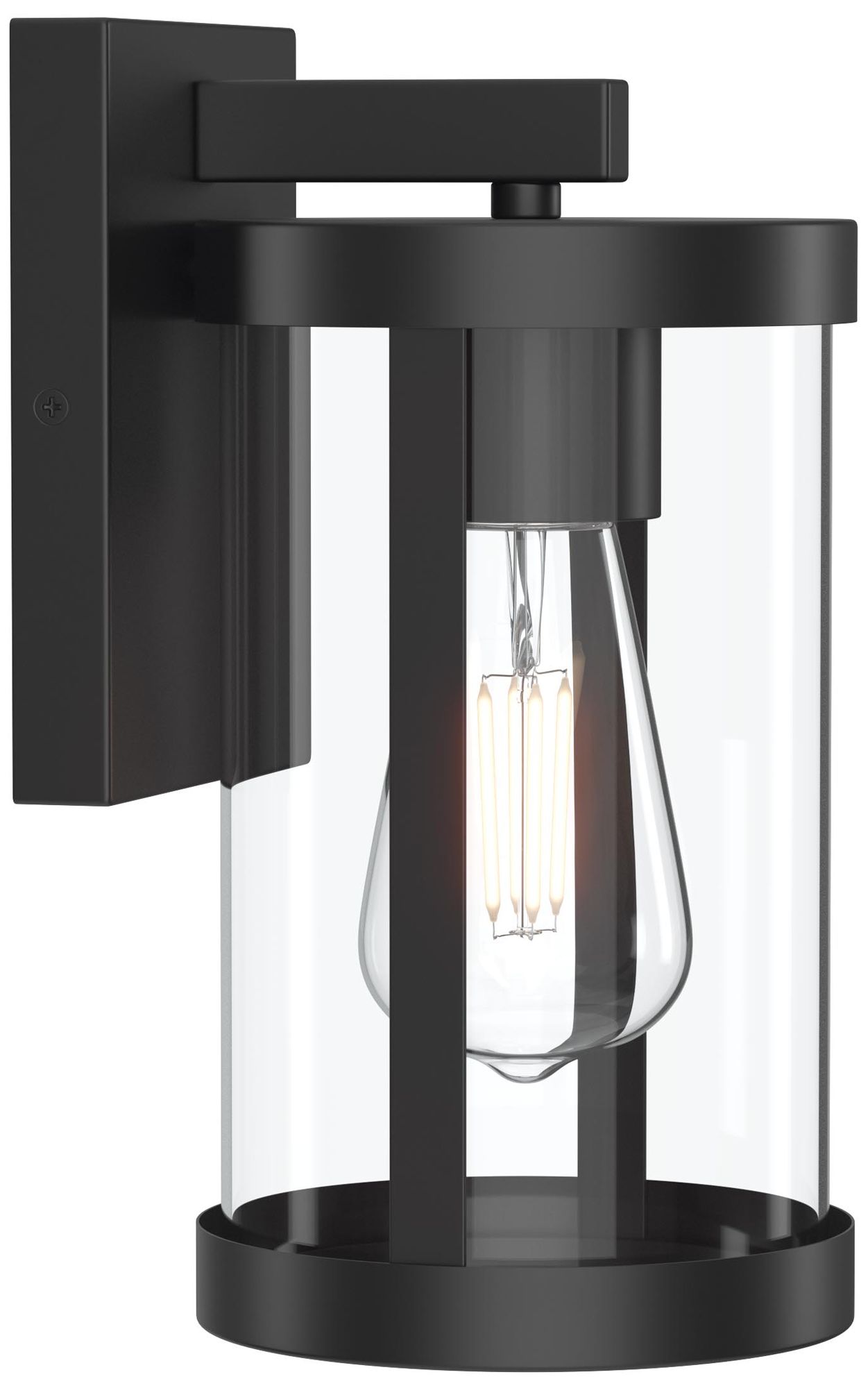 Kagen Small Outdoor Wall Light with Clear Glass Panels