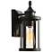 Kagib 11.8" High Black Glass Outdoor Wall Light