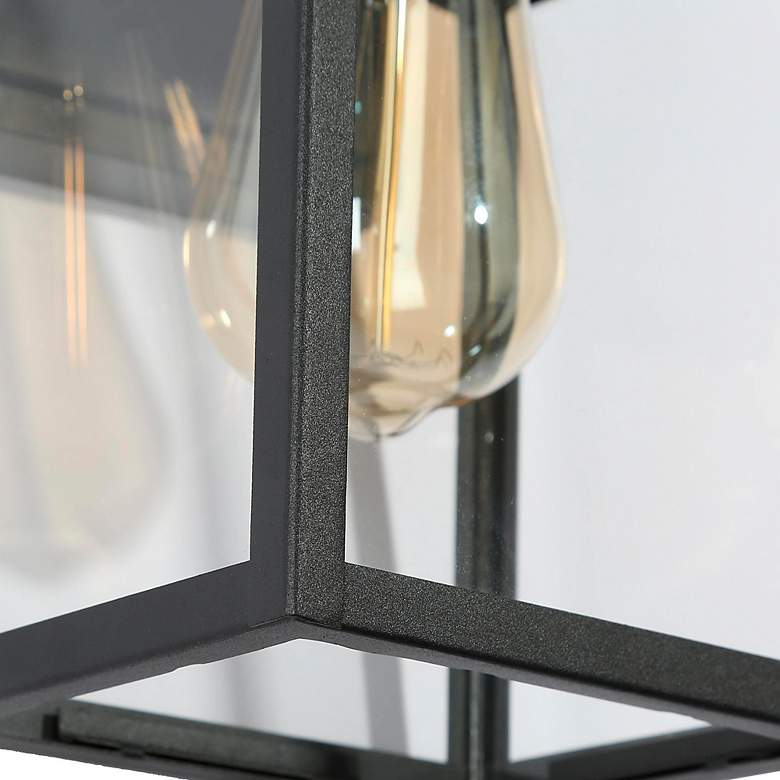 Image 2 Kagib 11" High Black Glass Outdoor Wall Light more views