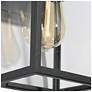 2_Kagib 11" High Black Glass Outdoor Wall Light more views
