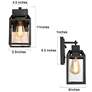 3_Kagib 11" High Black Glass Outdoor Wall Light more views