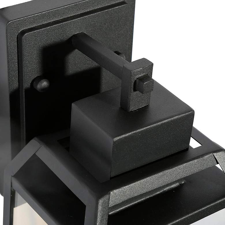Image 4 Kagib 11" High Black Glass Outdoor Wall Light more views