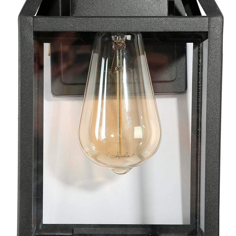 Image 6 Kagib 11" High Black Glass Outdoor Wall Light more views