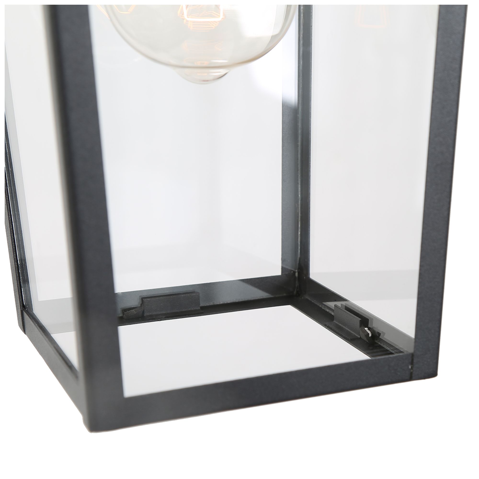 Thumbnail3 of Kagib 13" High Black Glass Outdoor Hanging Light more views