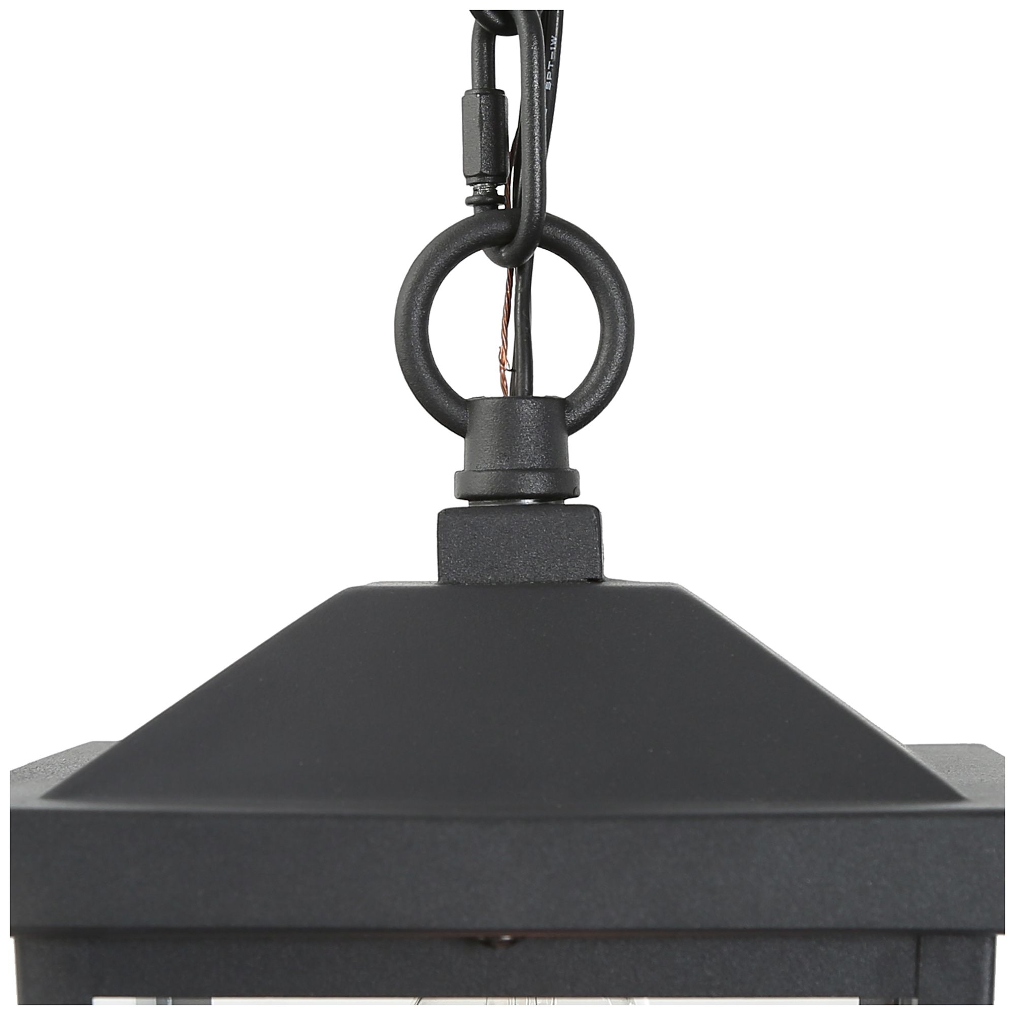 Thumbnail4 of Kagib 13" High Black Glass Outdoor Hanging Light more views