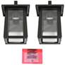 2_Kagib 9.1" High Black Glass Outdoor Wall Light Set of 2 more views