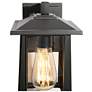3_Kagib 9.1" High Black Glass Outdoor Wall Light Set of 2 more views