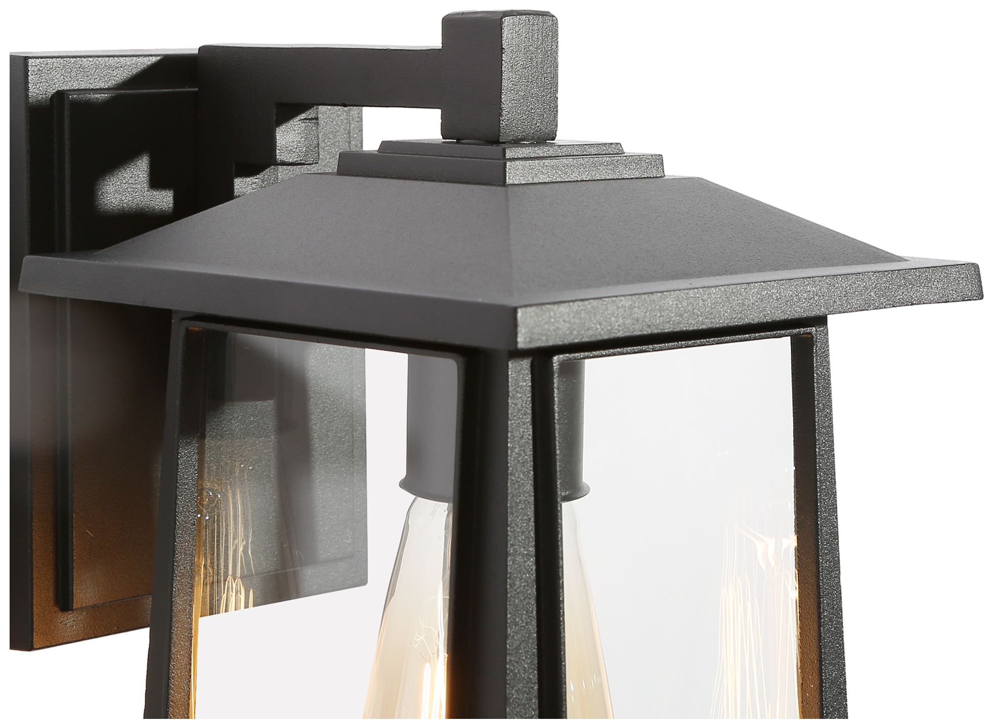 Image 4 Kagib 9.1" High Black Glass Outdoor Wall Light Set of 2 more views