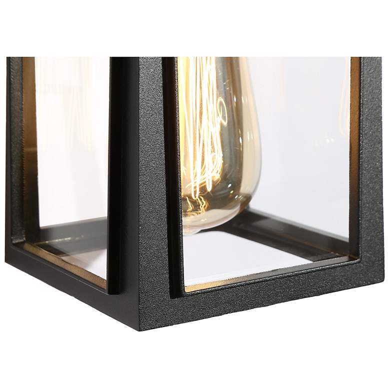 Image 5 Kagib 9.1" High Black Glass Outdoor Wall Light Set of 2 more views