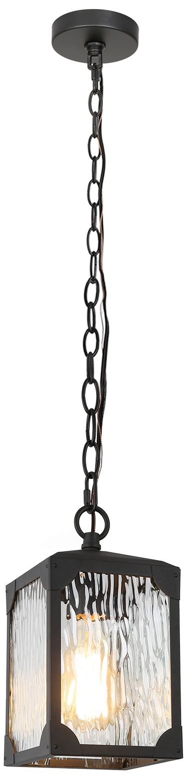 Image 2 Kagib 9.8" High Black Glass Outdoor Wall Light more views